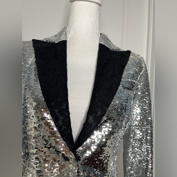 Balmain Sequin Blazer with lace detail - Picture 2 of 8